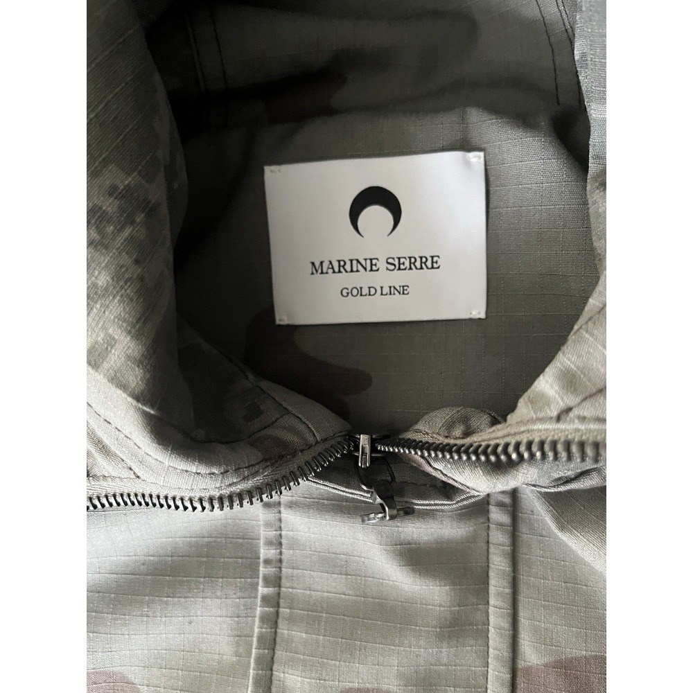 MARINE SERRÉ G/L Regenerate Cropped Camo Bomber Jacket Men's Size M / 48 Gray - Picture 12 of 15